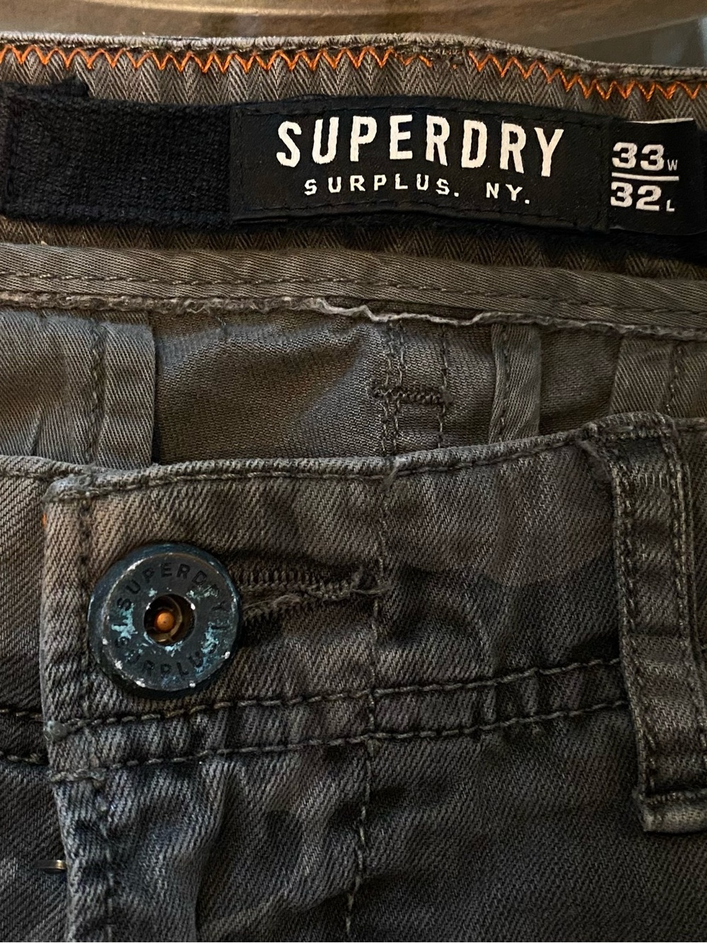 Superdry Mens Camouflage Cargo Pants - Olive/Brown Camo - Picture 3 of 8